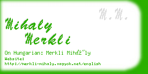 mihaly merkli business card